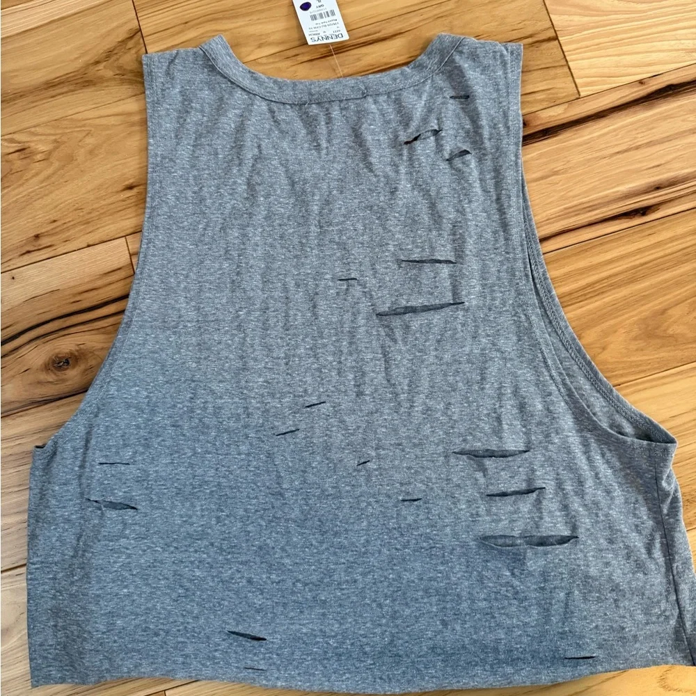 Gray Ripped Tank - Picture 3 of 3